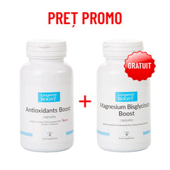 Antioxidants Boost, 30 capsule + GRATUIT o cutie de Magnesium Bisglycinate Boost, 60 capsule, Longevity Boost